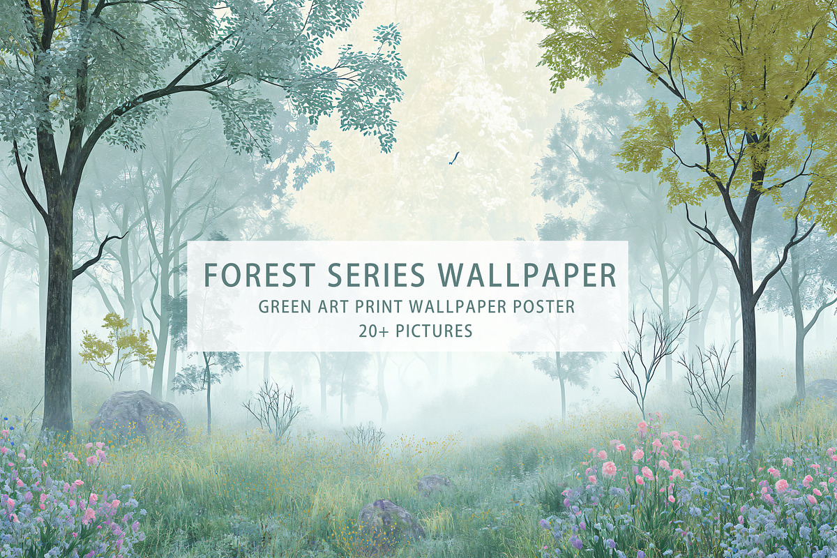 Mural Series Forest Art Poster, a Wallpaper Graphic by Muzi pear studio (Photo 1 of 12)