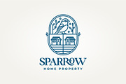 sparrow home property icon logo, a Branding & Logo Template by Blazybone (Thumbnail 2 of 2)