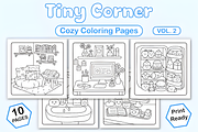 Tiny Corner Cozy Coloring Vol. 2, a Decorative Illustration by Coco Bloom (Thumbnail 1 of 4)