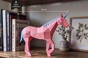 Unicorn sculpture - 3d papercraft, a Card Template by PAPER amaze (Thumbnail 1 of 4)