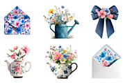 Spring Florals Collection Clipart, an Illustration by DreamArtGraphic (Thumbnail 2 of 4)