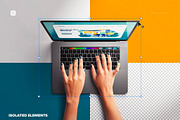Macbook Pro 16 with Woman Hands, a Product Mockup by Custom Scene (Thumbnail 4 of 8)