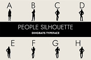 People Silhouettes Dingbats Font, a Symbol Font by Minimalartstudio (Thumbnail 1 of 8)