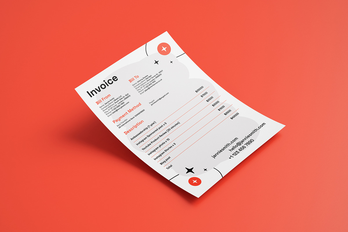Influencer Media Press Kit / EPK, a Resume Template by vinyljunkie (Photo 5 of 8)