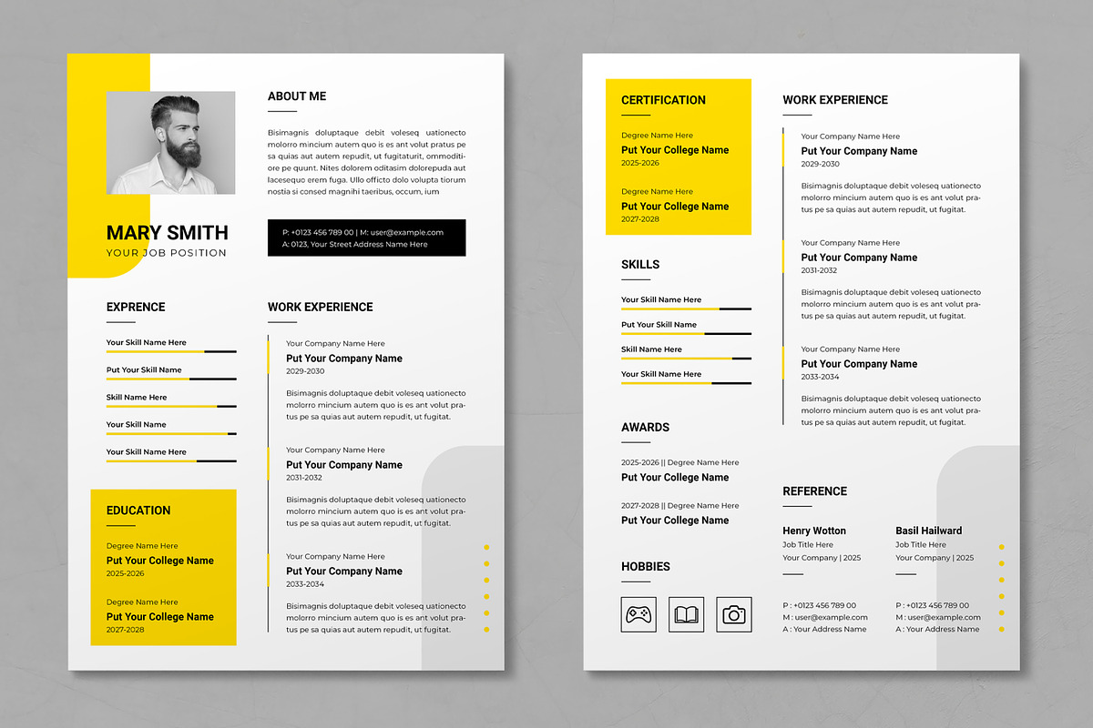 Resume Template Layout, a Resume Template by MightyDesign (Photo 3 of 6)
