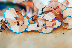 Pencil Shavings Closeup