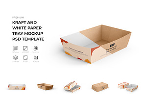 Paper Tray Mockup, a Packaging Mockup by Ram Studio LLC