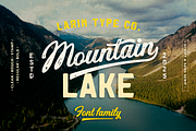 Mountain Lake, a Script Font by Larin Type Co. (Thumbnail 1 of 15)