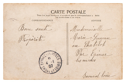 Vintage postcard stamp Used paper, an Arts & Entertainment Photo by LiliGraphie