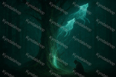 The Tree that Breathed Wolves, a Wallpaper Graphic by Kyndalshop