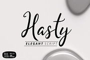 Hasty Elegant Font, a Script Font by YandiDesigns (Thumbnail 1 of 3)