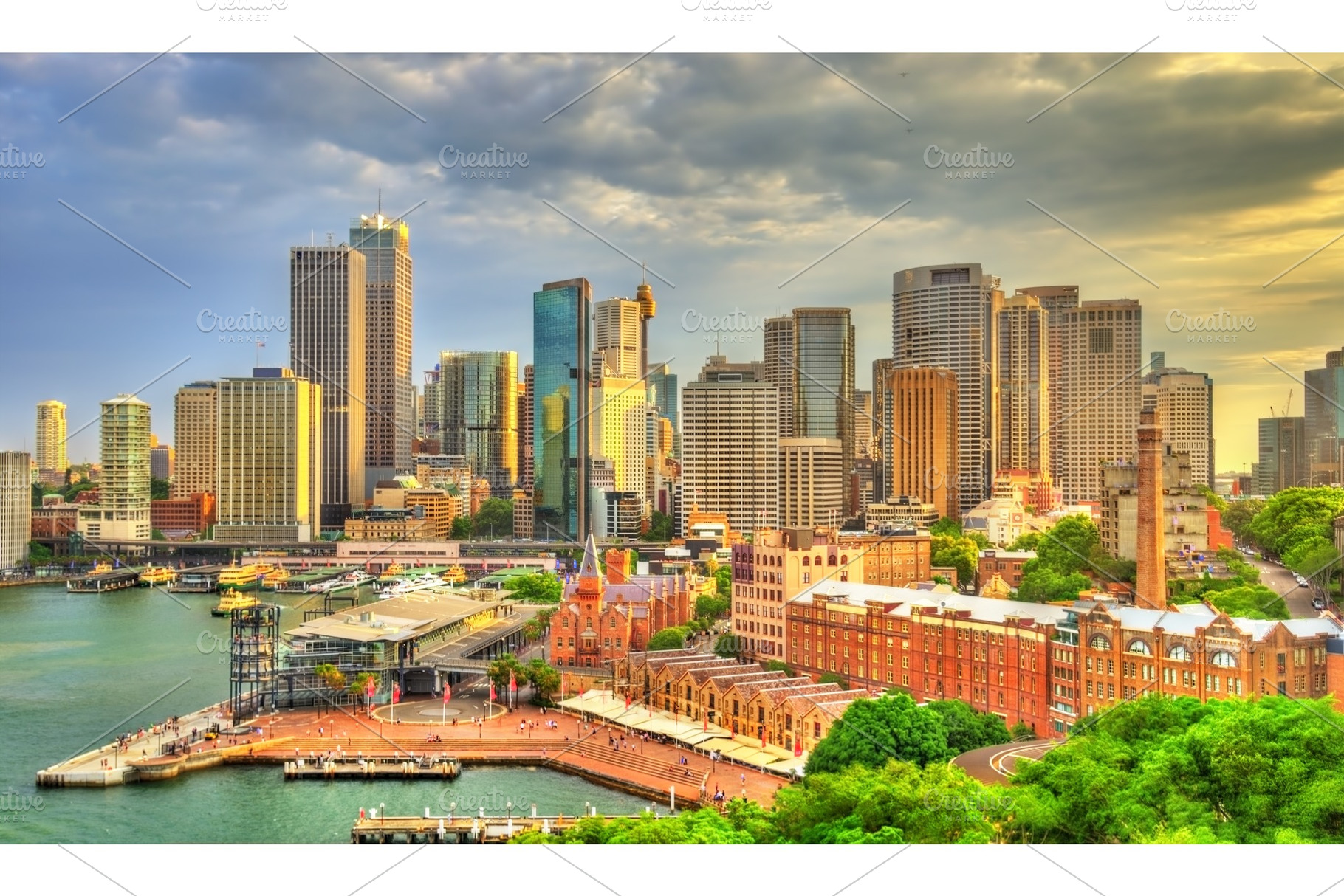 Skyline of Sydney central business district at Circular Quay, Australia, an Architecture Photo by Leonid Andronov