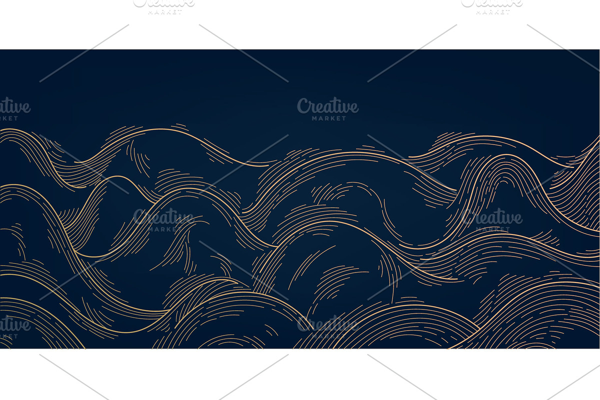 Water And Waves Golden Backgrounds, a Background Graphic by Marylia (Photo 9 of 22)