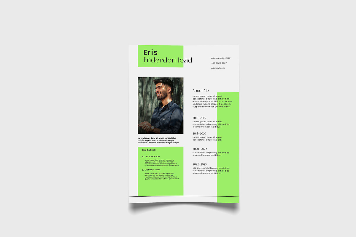 A4 Resume Mockup, a Mockup by Graphicbars (Photo 4 of 8)