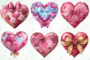 Watercolor Valentine Heart Clipart, an Illustration by Creative Art (Thumbnail 4 of 9)