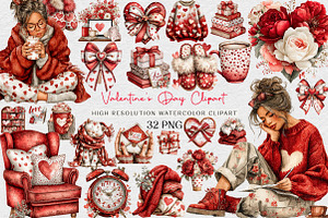 Valentine's Day Clipart Bundle, an Illustration by DreamCafeArt