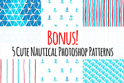 Seaside Ocean Nautical Watercolor, an Illustration by Violet LeBeaux (Thumbnail 3 of 4)