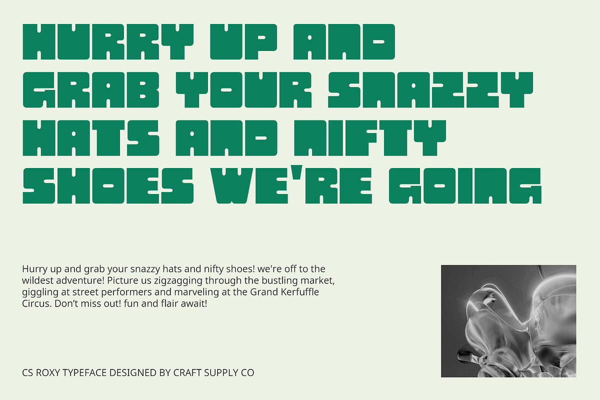 CS Roxy – Bold Font, a Sans Serif Font by Craft Supply Co. (Photo 3 of 8)