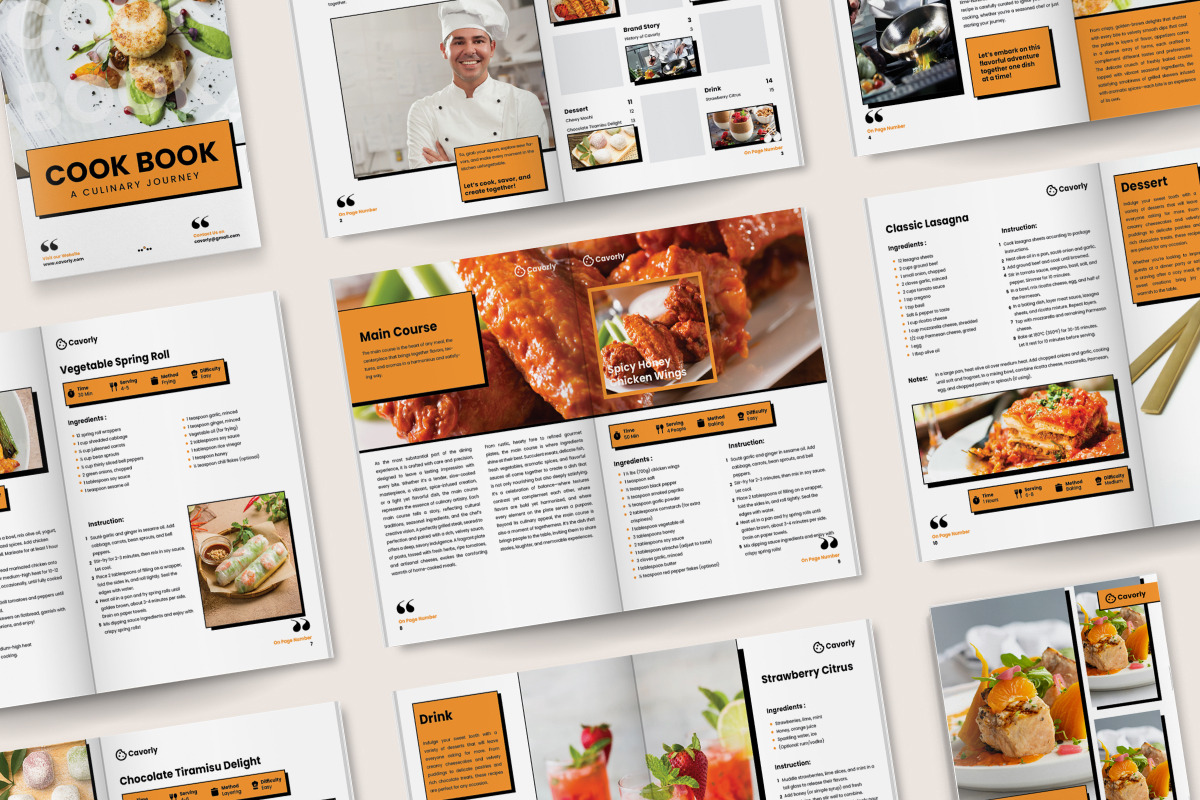 Elegant Recipe Brochure for Culinary, a Brochure Template by twinstd (Photo 5 of 6)