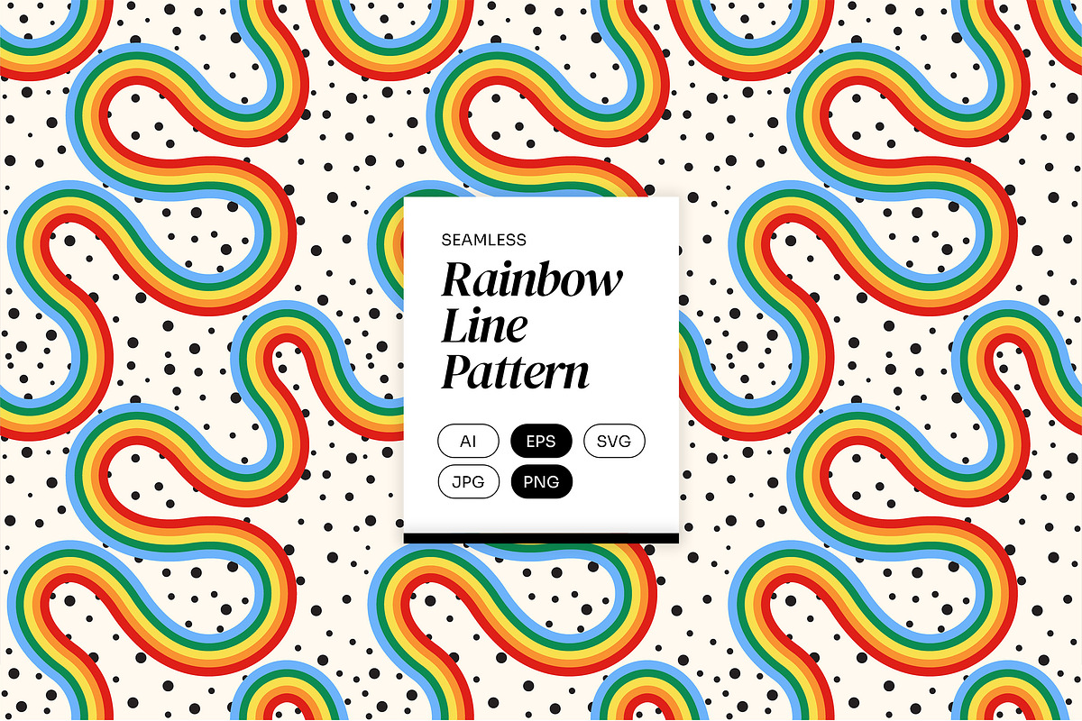 Rainbow Line Pattern, a Pattern Graphic by Neermana (Photo 1 of 5)