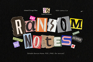 Ransom Note Letters Set