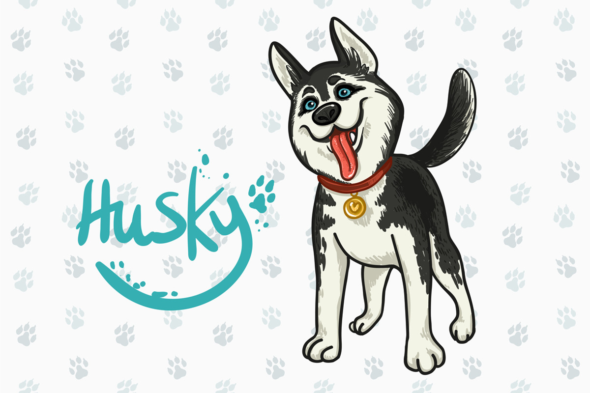 Husky dog, an Illustration by adi katz (Photo 2 of 4)