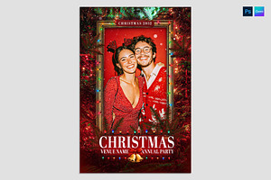 Christmas Photo Frame Flyer Template, a Flyer Template by BrandPacks