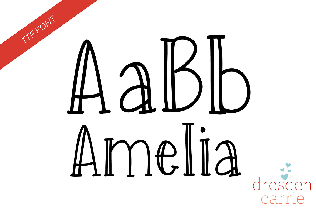 Amelia Hand-Drawn Font