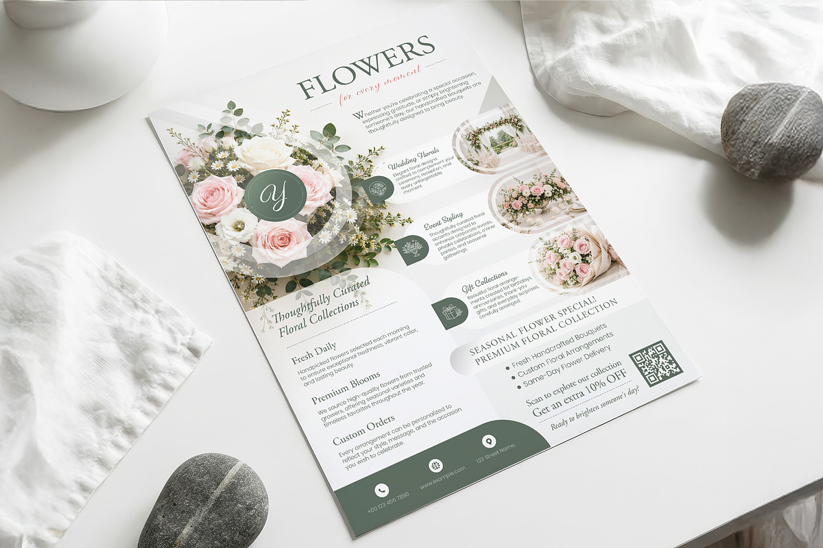 Flower Shop Poster Template, a Poster Template by WheelieMonkey (Photo 3 of 3)