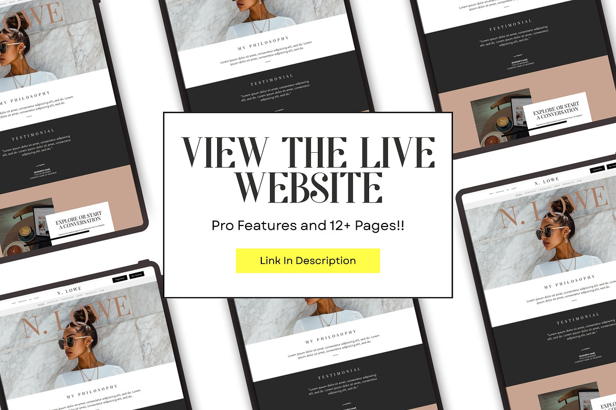 Wix Template for Female Entrepreneurs preview 3