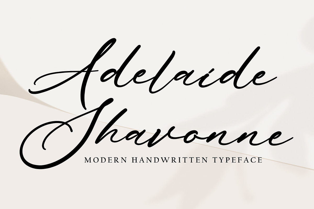 Adelaide Shavone, a Handwritten Font by HaKi Studio (Photo 1 of 5)