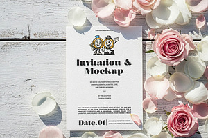 Wedding Invitation Card Mockup, a Product Mockup by Designer Dude