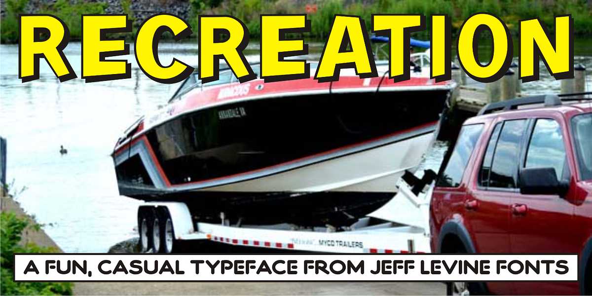 Recreation JNL, a Handwritten Font by Jeff Levine Fonts