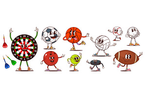 Groovy Sport Ball Characters