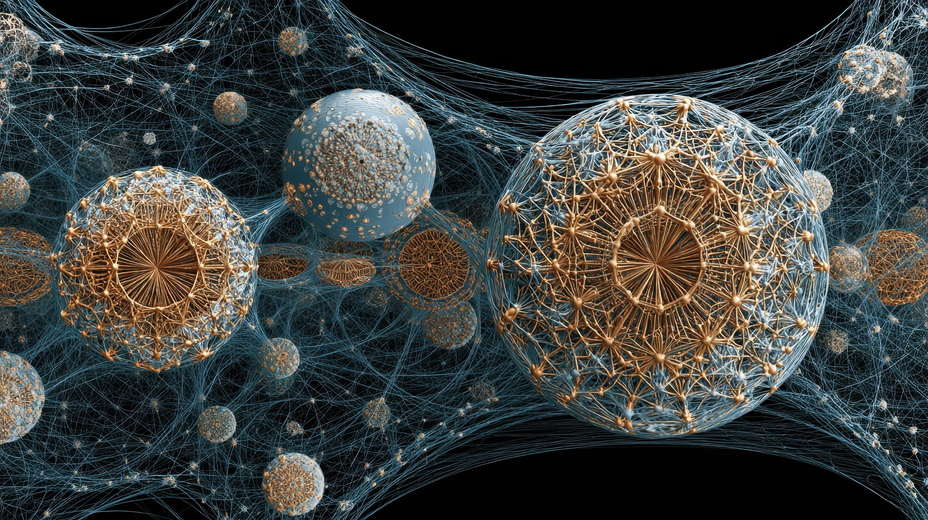 Complex structure of interconnected, a Photo by Pavel_design