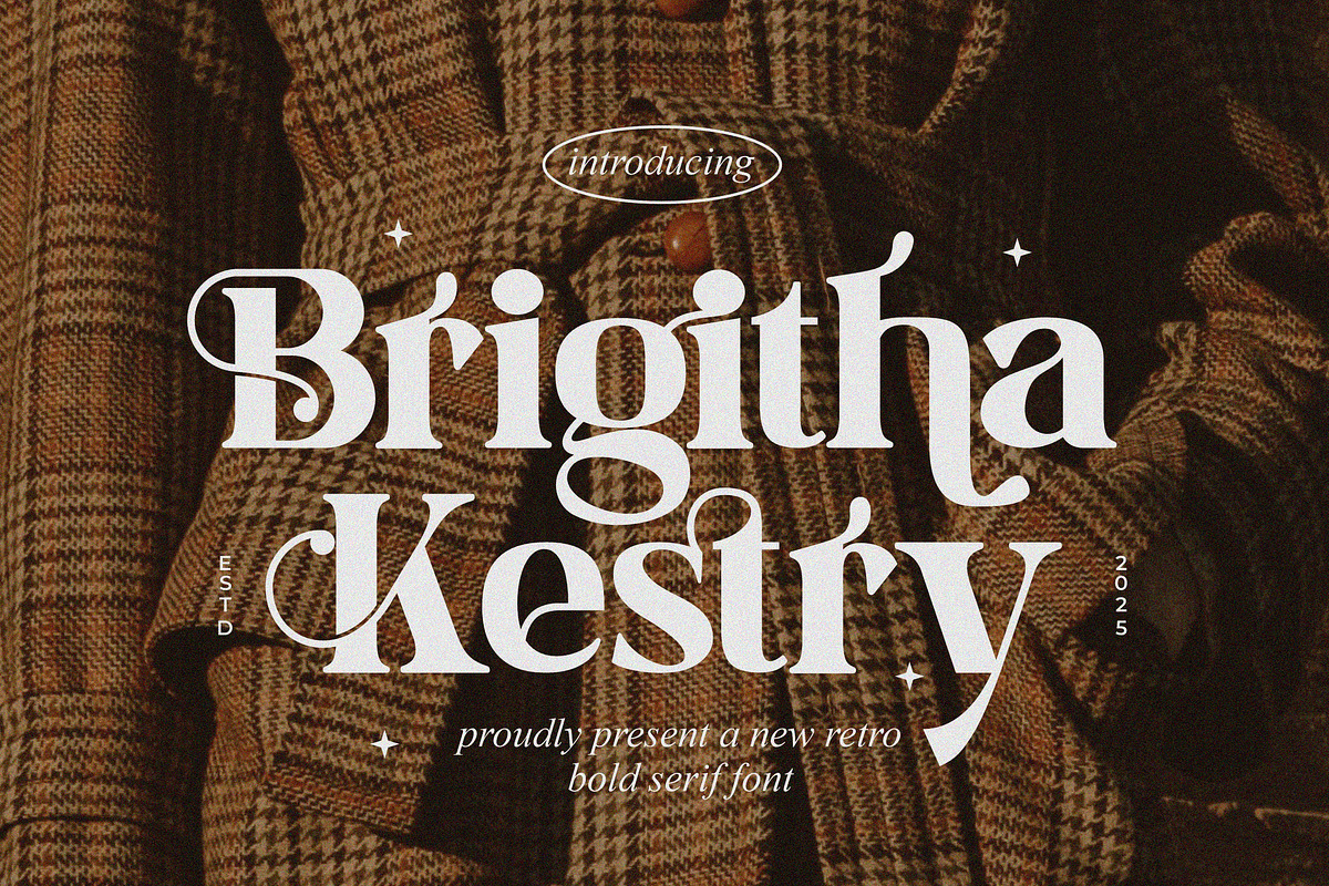 Brigitha Kestry || Retro Bold Serif, a Serif Font by Idea Studio (Photo 1 of 7)