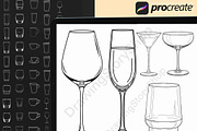 120 Procreate Drink Glass Stamp Set, a Brush Add-On by DrawingStoryShop (Thumbnail 6 of 6)