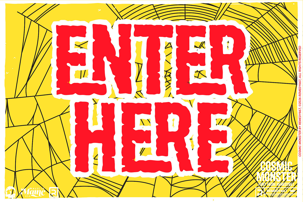 Cosmic Monster - Faux Ligature Font, a Sans Serif Font by Remedy667 (Photo 3 of 9)