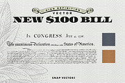 Vector New $100 Bill Template, an Illustration by Snap Vectors (Thumbnail 3 of 3)