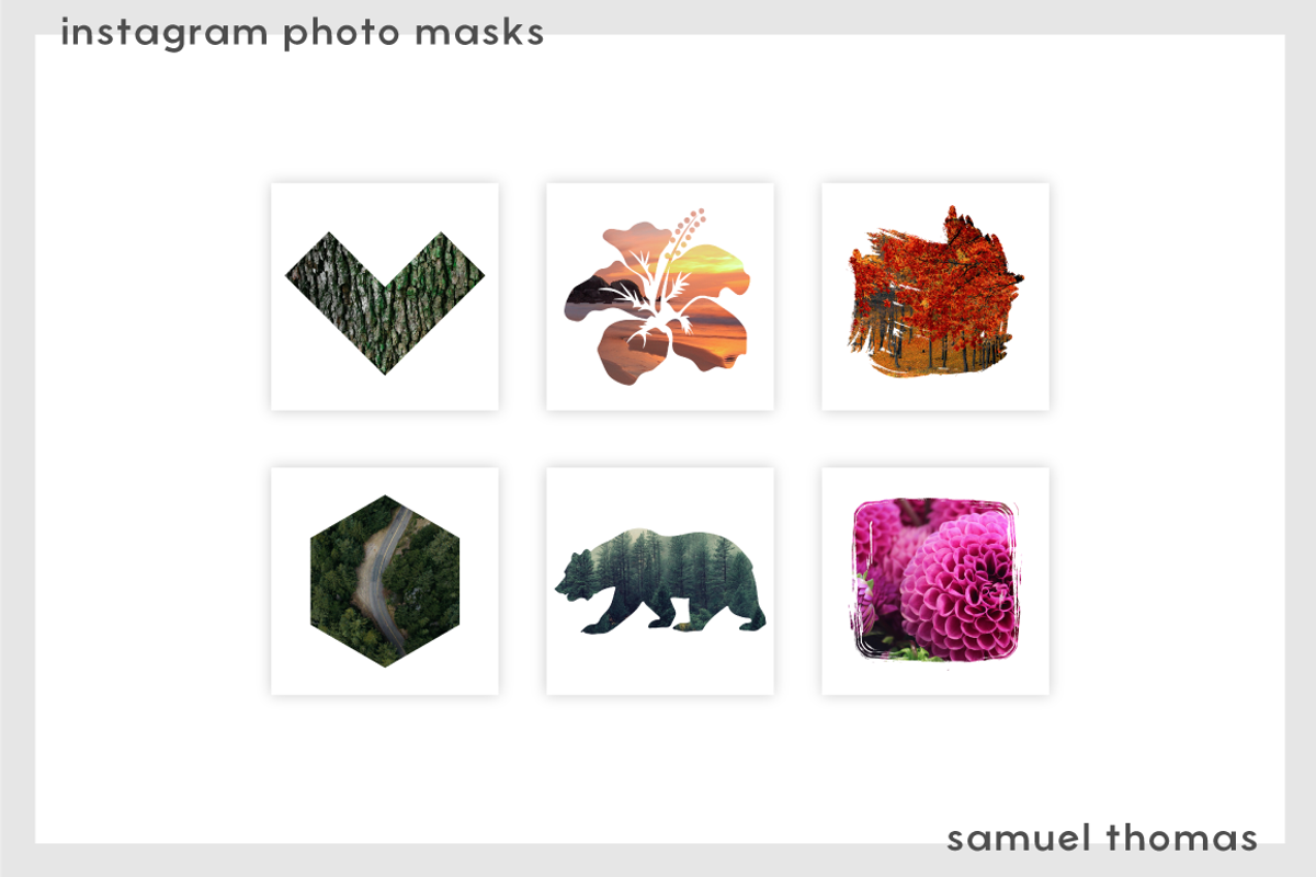55 Instagram Photo Masks, a Templates & Theme by Uncommon Mockups (Photo 4 of 5)