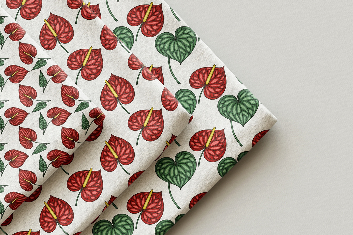 Exotic Anthurium Bloom Patterns, a Pattern Graphic by Elatedowl (Photo 6 of 13)