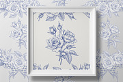 Vintage Seamless Patterns Toile Blue, a Pattern Graphic by ON_lineart_store (Thumbnail 5 of 10)