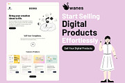 Sell Digital Product with Swanes, a Landing Page Template by DaisyStudio (Thumbnail 1 of 5)