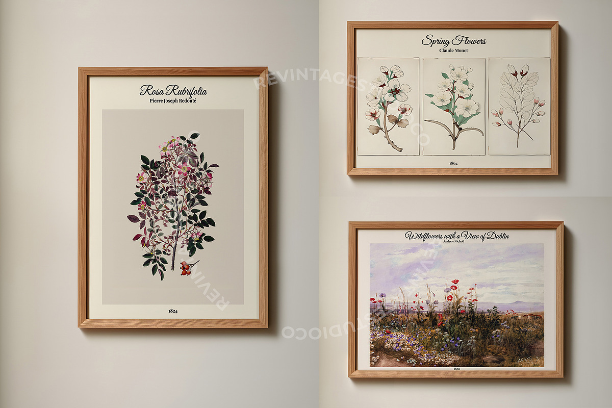 Vintage Floral Oil Painting Poster, a Background Graphic by RevintageStudio (Photo 10 of 17)