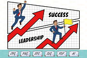 Business Growth Success Comic Vector, a Finance Illustration by Ghagra (Thumbnail 1 of 3)