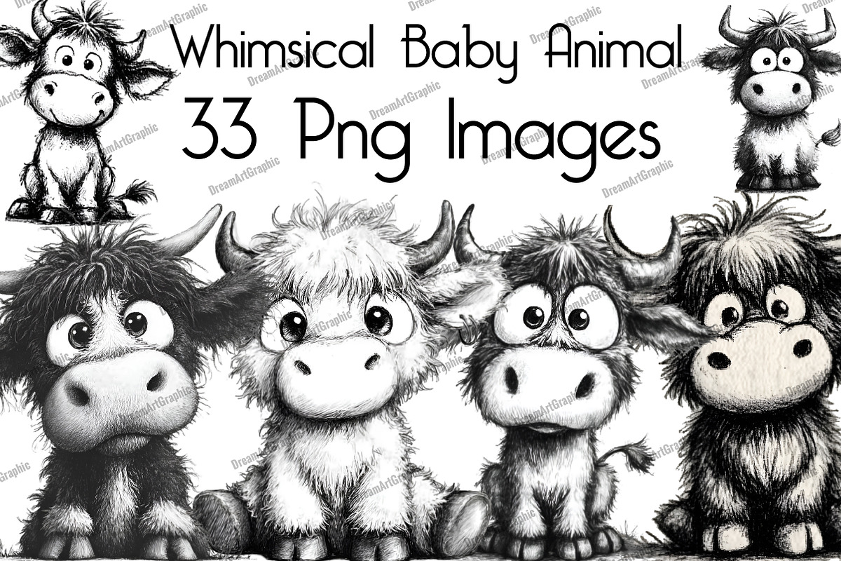 Whimsical Baby Animal SVG Bundle, an Illustration by DreamArtGraphic (Photo 1 of 5)