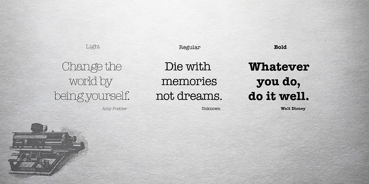 Typewriter FS, a Slab Serif Font by FontSite Inc. (Photo 2 of 4)