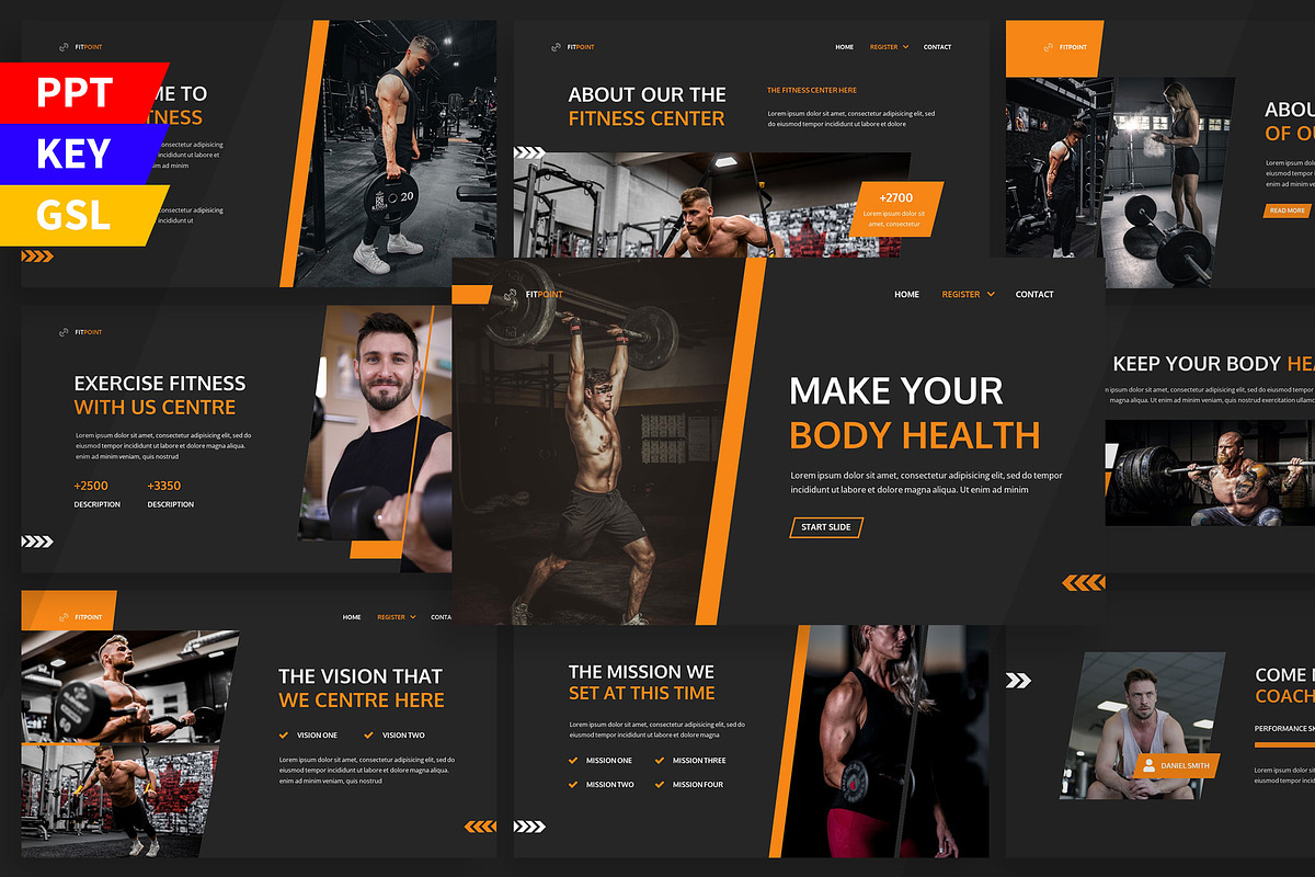 Fitpoint - Fitness & Gym Presentatio, a Presentation Template by Haidezign