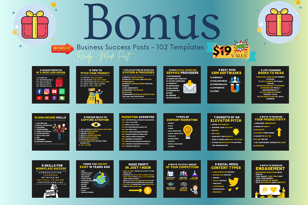 Quotes &  Lessons from Entrepreneurs, a Social Media Template by Viral Content Design (Photo 10 of 10)