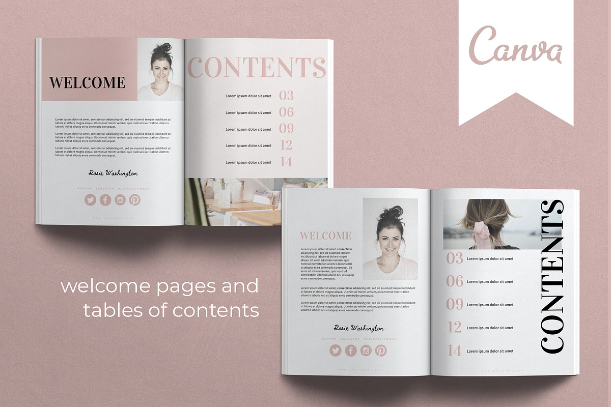 Ebook Workbook Canva Template, a Templates & Theme by Miri Campbell